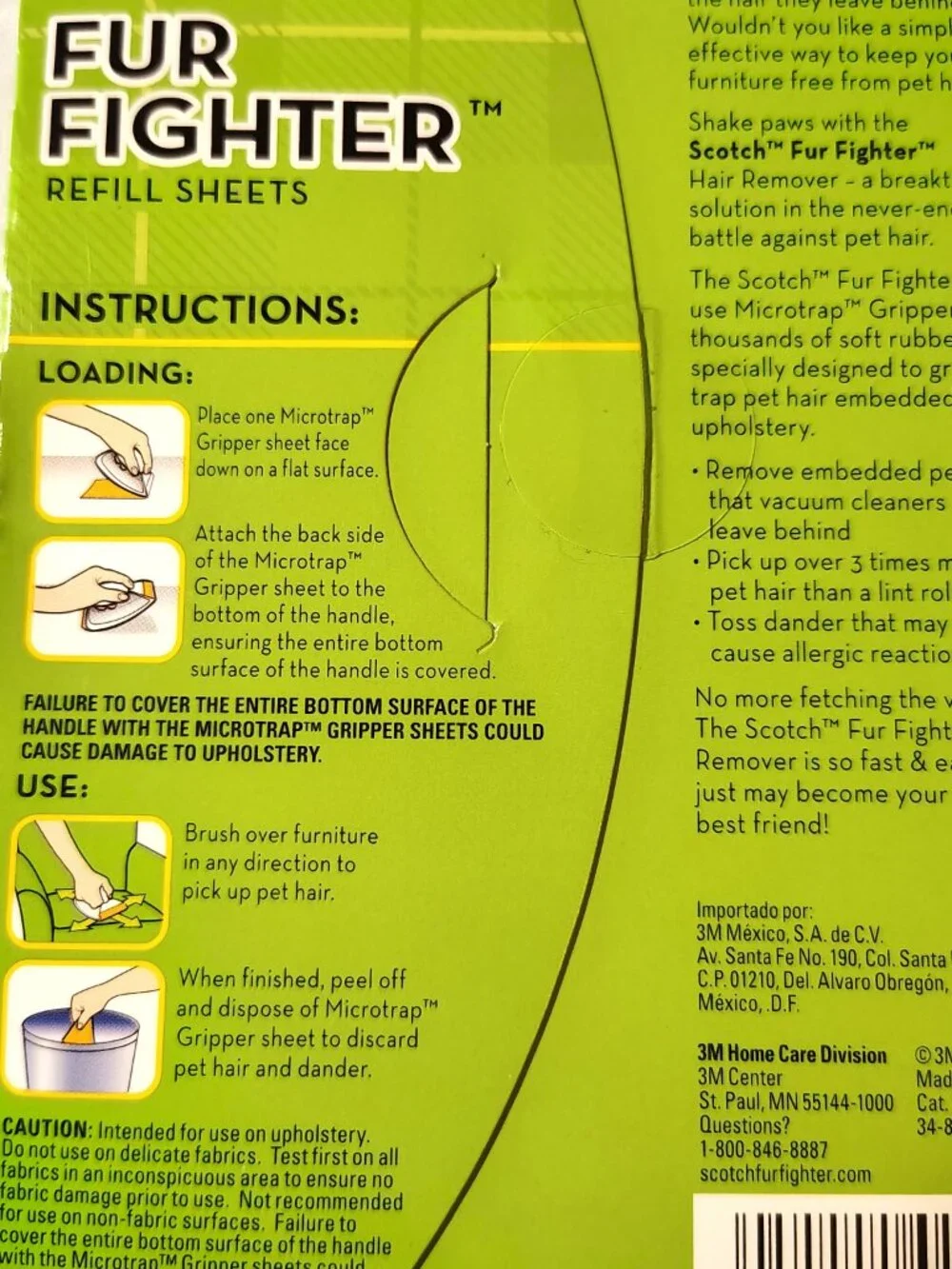 Scotch Fur Fighter Refill Sheets New In Box 8 Sheets